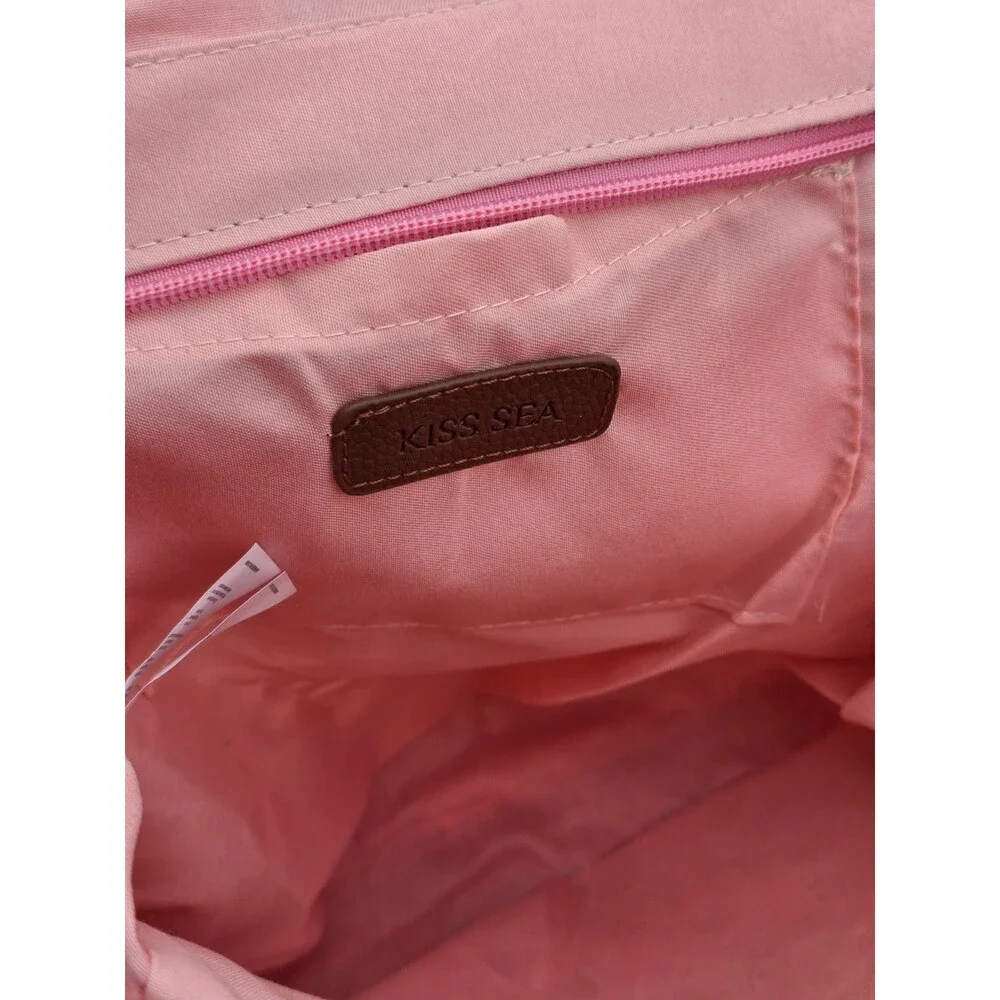 Kiss Sea Shoreline Collection Pink Hobo Tote Purse Zip Close NWT